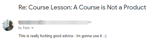 Reader testimonial
