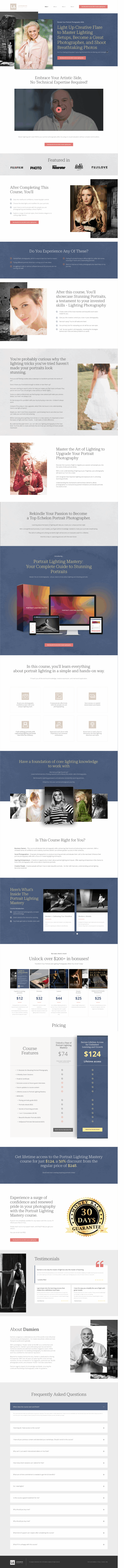 Lovegrove sales page after repositioning