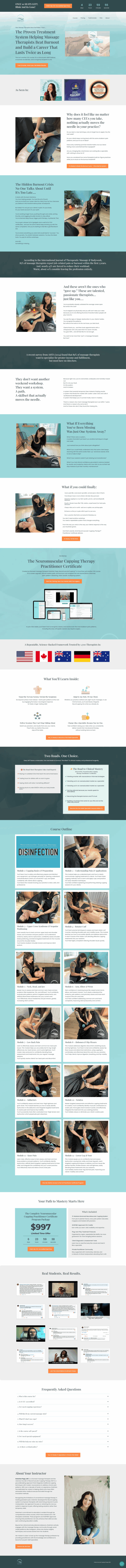Neuromuscular training template sales page after repositioning